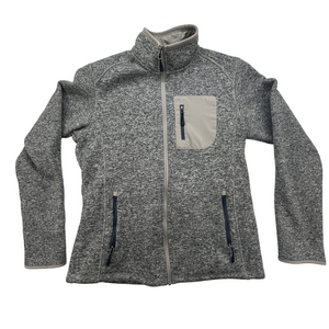 SwissTech Jacket Mens Medium Better Sweater Fleece Full Zip Gray Outdoor Hiking